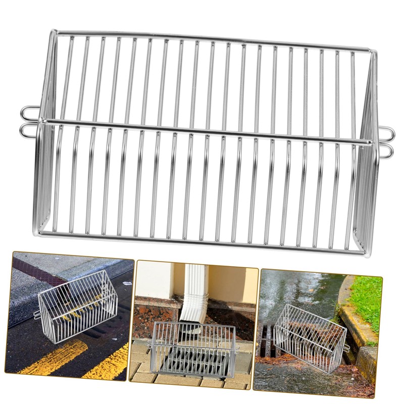 Operitacx Stainless Steel Downspout Filter Strainer Roof Gutter Guard for
