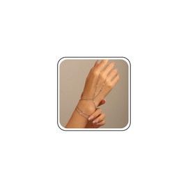 Inateannal Layered Finger Rings Bracelet Gold Slave Bracelet Hand Chain Boho Hand Harness Chain Bracelet Vintage Ring Wrist Bracelet Jewellery for Women and Girls, Zinc