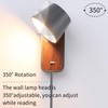 Modern Wall Lamp with Plug in Cord, Dark Grey Stylish