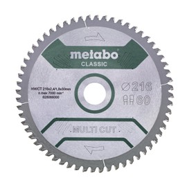 metabo Metabo S?geblatt Multi Cut - Classic, 216 x 2,4/1,8 x 30, Z60 FZ/TZ, 5 neg. C 628066000 C Universeller Einsatz fr anspruchsvolle Materialien