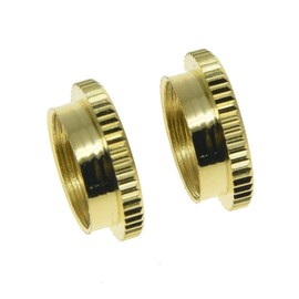 KAISH 2x American Fine Knurled Deep Nut Guitar Toggle Switch Nut Swtich Deep Nut for Les Paul Guitars with Switchcraft Switch Gold