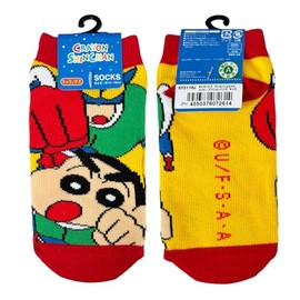 Small Planet Crayon Shin-chan Children's Socks, Kids Socks/Combination Action Punch