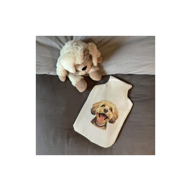 'Happy Cockapoo' Hot Water Bottle Cover (HW00037402)