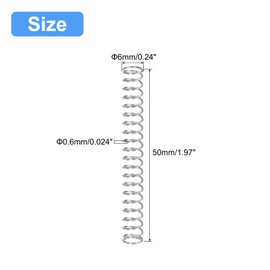 QUARKZMAN 5 x Compression Spring Compression Springs 304 Stainless Steel Spring Spring Tension Spring 6 mm AD 0.6 mm Wire Size 50 mm Free Length Coil Spring Coil Springs Spring Steel Spring Silver