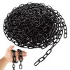 1/3'' x 16.4 Ft Black Chain for Hanging, Heavy Duty