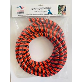 Outback Wrap - Python Hydraulic Hose Management Protector and Tagging Wraps for Farming and Agriculture Equipment, Tractors, Harvesters, Planters, and Sprayers -20mm Diameter -15 Foot- Orange