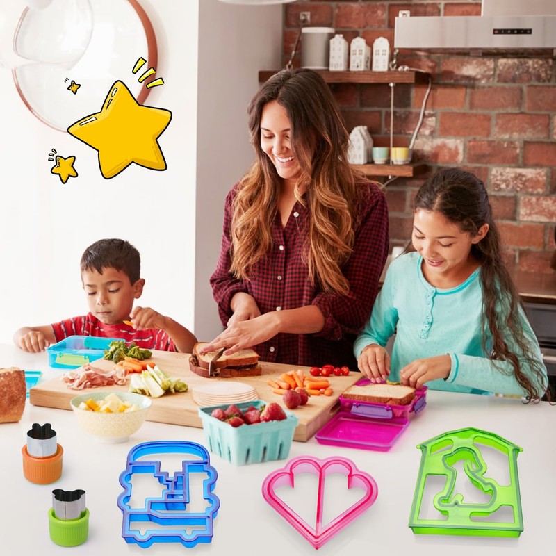 Sandwich Cutters Bread Shaped Set Vegetable Fruit Cookie Cutters -