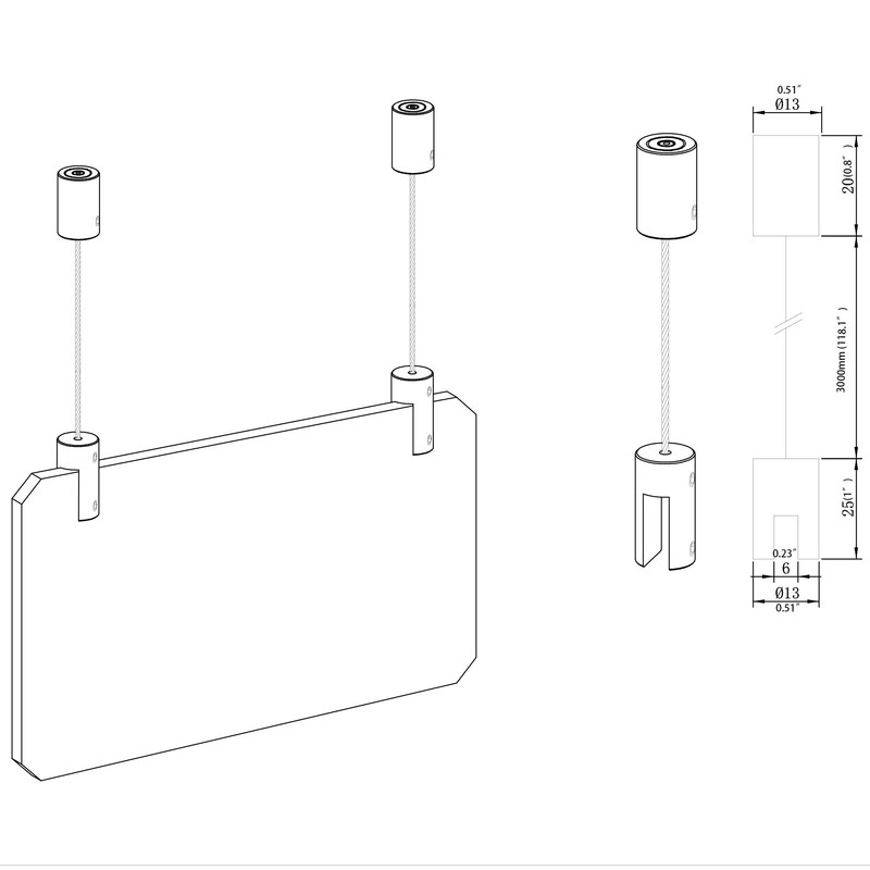 TOPNIKE Ceiling Sign Hanger, Aluminum, Display for Large Picture/Billboard/Sign Board/Frame,