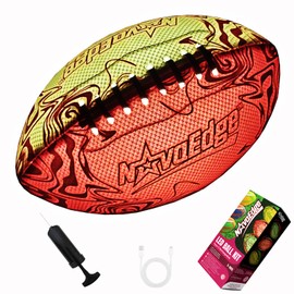 Dual-Color Glow in the Dark LED Football – 9.25in Rechargeable Light-Up Toy Ball for Kids & Youth – Birthday Gift for Boys Ages 6–15 – Fun Outdoor Sports Game for Camping, Night, Evening & Beach Play