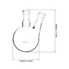 QWORK 500ml Glass 2-Neck Round Bottom Flask with 24/40 Center