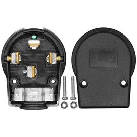 JORINDO Right Angle Nema 14-30P 30A 250V AC Plug,3 Pole 3 Wire Grounding Straight Blade Plug for Dryer and Ranges,Black.