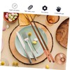 BIUDECO Wooden Tableware Set with Tie Wire Chopsticks Spoon Fork