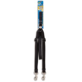 Petmate 23626 1x60-70 Black 2-Dog Leash
