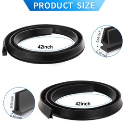 Storm Door Parts Sweep Replacement for Larson and Pella Storm Door Expander Sweep for Vinyl and Metal Doors Storm Door Seal Rubber Strip- 1 Pack (2 Pieces)