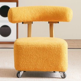 Kids Rolling Stool with Backrest, Small Chair for Toddler Desk