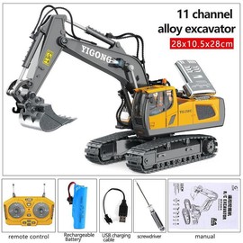 【Akeleo】Remote Control Car 1:20 Scale Children's Toy Remote Control Car（Special note: This product is not an all-metal item）:_Excavator