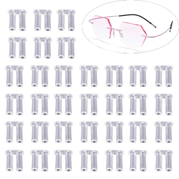 YouU - 100 fundas de compresión de plástico transparente para gafas sin borde (1,7/1,8/2,0 mm)