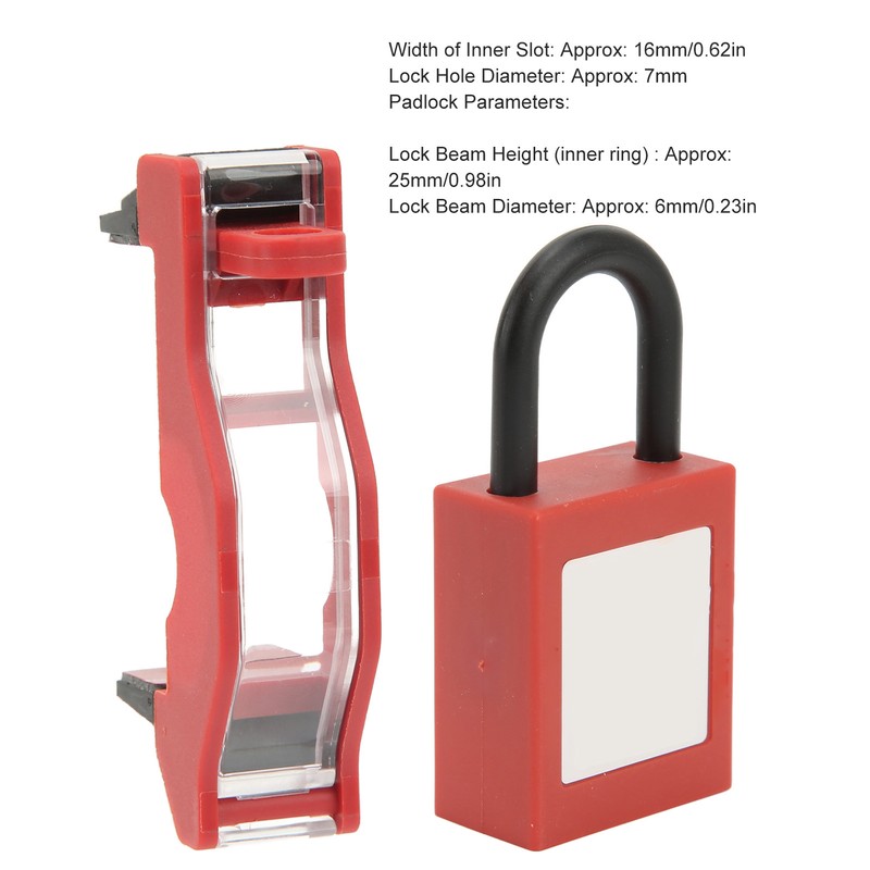 Circuit Breaker Safety Lock Set Transparent Protective Cover Padlocks Kit