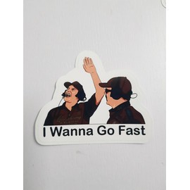 Talladega Night Ricky Bobby I Wanna Go Fast Sticker 3 Inch Pack of 3
