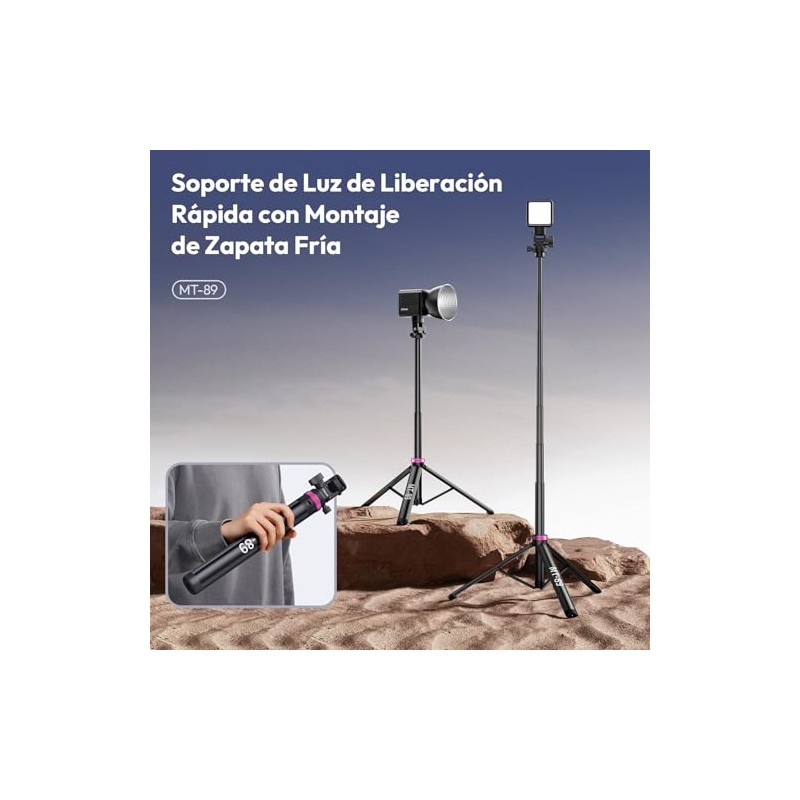 ULANZI MT-89 Trípode Extensible de Aluminio, 82 «portátil Ajustable Soporte