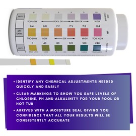 Palintest Premium 3-in-1 Pool and Spa Test Strips for Testing Hot Tubs, Tubs, Pools and Water, Chemical Tests for Chlorine, pH and Alkalinity (3-in-1-50 Test Strips)