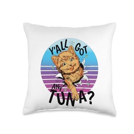 Tuna Cat Cats Animal Curious Pet Love Animals Friend Pets Throw Pillow