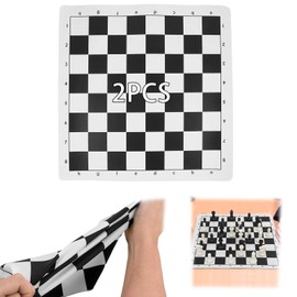 CZNBZIU CZN Chess Board, Inch Portable Chess Board, Collapsible, Roll-Up Chess Board, Black White Colour for Players, Soft Chess Board Only