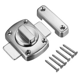1 Pcs Rotate Bolt Latch Door Bolts for Internal Doors,Sliver Stainless Steel Door Latch, Bathroom Door Lock Anti Theft Protection Rotate Bolt Door Lock Door Latches for Cupboard Cabinet Window