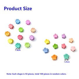 MOODKEY Kids Hair Accessories: 100PCS Mini Daisy Claw Clips, Barrettes, Cute Bangs Pins in Candy Colors for Girls, Teens, and Toddlers (Random Colors)