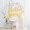 Hello Spring Hanging Daisy Wreath Decoration - Perfect for Welcoming