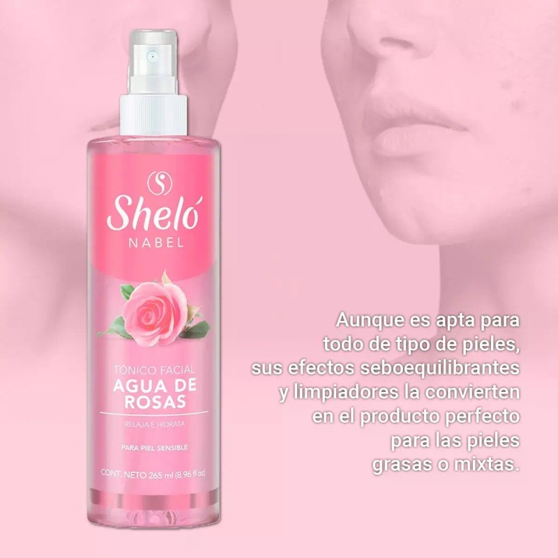 Tónico Facial Agua Rosas Sheló Nabel Piel Sensible 265