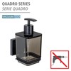 WENKO Quadro Soap Dispenser 340 ml Plastic with Stainless Steel