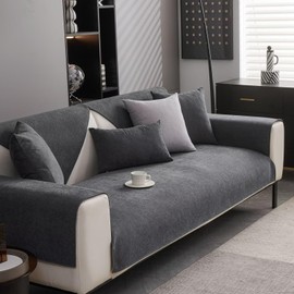 Gluhbirnen Copridivano antiscivolo, rivestimento proteggi-divano, coperta per divano, grigio scuro, 90 x 120 cm