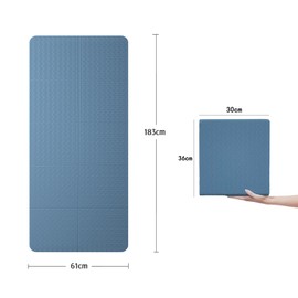 Yoga Mat, Folding Stretch Mat, Easy to Carry, Exercise Mat, Muscle Training Mat, Fitness, Pilates, Lightweight, Portable, Indoor Exercise, Easy Storage, 72.0 x 24.0 x 0.2 inches (183 x 61 x 0.5 cm