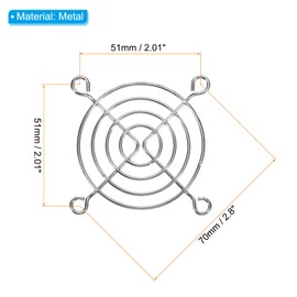 PATIKIL 60mm Fan Finger Grill, 8 Pack Metal Grill Protector Guard for 60X60mm Fan Protective Cover DIY, Silver