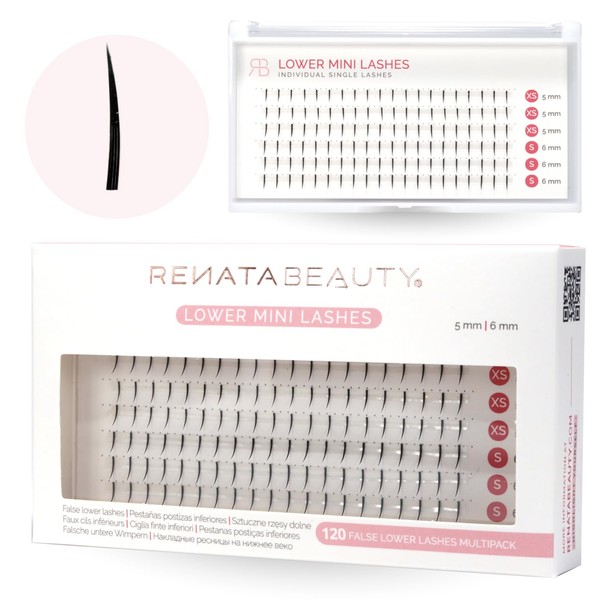 Renata Beauty False Eyelashes Bottom Mini - 5 mm/6 mm