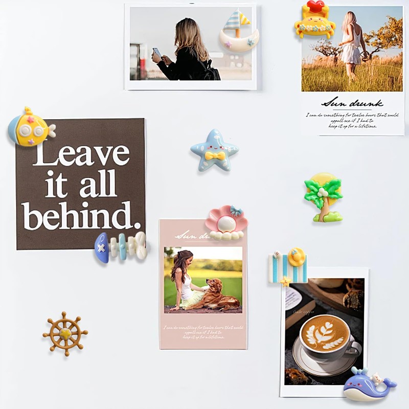 30 PCS Sea Fridge Magnets Refrigerator Magnets Cute Sea Themed