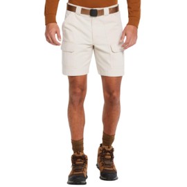 Savane Men's Hiking Cotton Cargo Shorts with Tech Pocket (Available in Big and Tall), Stone