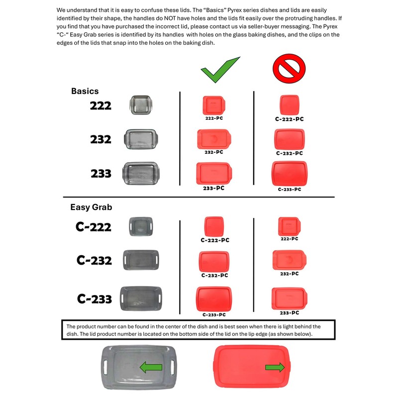 Pyrex C-233 3qt Easy Grab Glass Baking Dish - Made