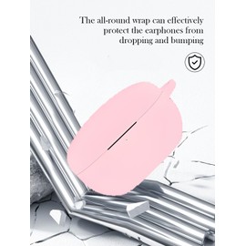 Case for Sony WF-1000XM5 Wf Xm5 Wireless Noise Cancelling Earbud,Soft Protective,BOVUGAC Silicone Case Cover with Keychain & Cleaning Kit & Lanyard for Sony Wf Xm5 Earbuds-Pink