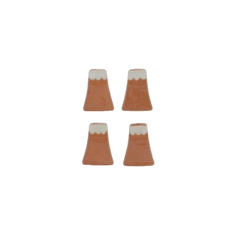 te-buruuxeai-suto Chopstick Rest 手造ri Fuji Mountain View Set of 4