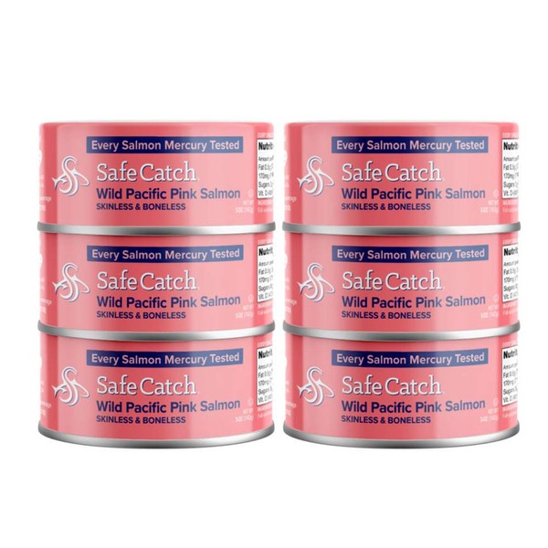 Safe Catch Elite, Wild Pink Salmon, Mercury Tested, 5 oz Can (Pack of 6)