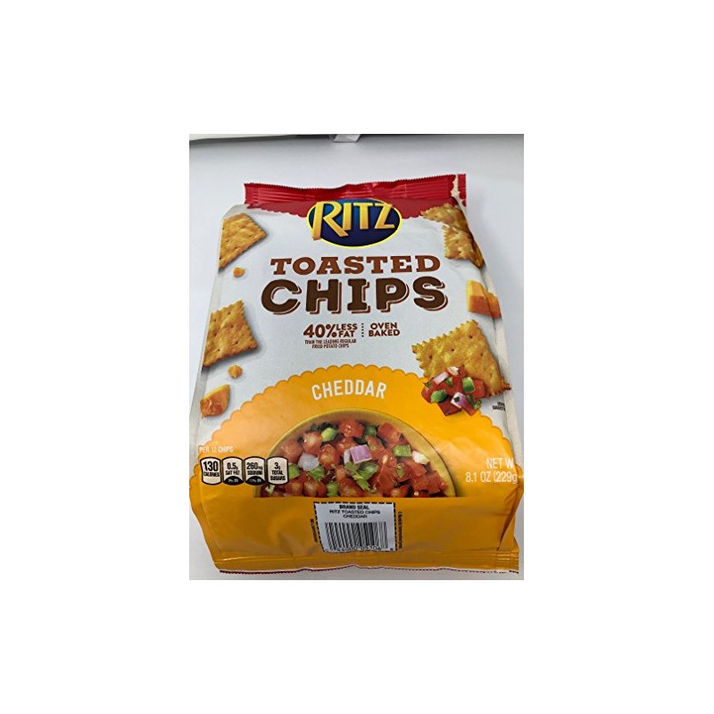 Ritz Toasted Chips, Cheddar 8.1 Ounce ( 2 PACK)