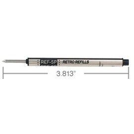 Retro 51 Refills Retractable Rollerball Black Rollerball Pen - REF5P