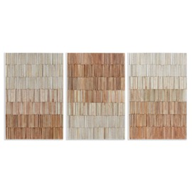 Stupell Industries Tiled Terracotta Walls 3 Piece Wall Plaque Art Set design by Flora Kouta, 19 x 13