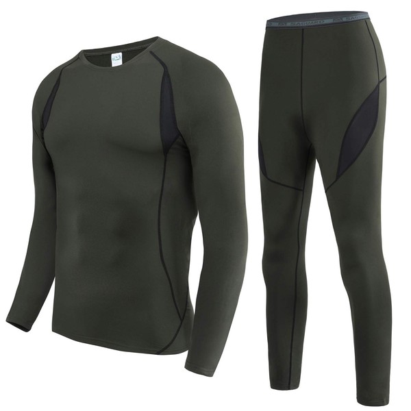 Thermal underwear, men's functional underwear, breathable thermal underwear, winter, warm ski underwear., m