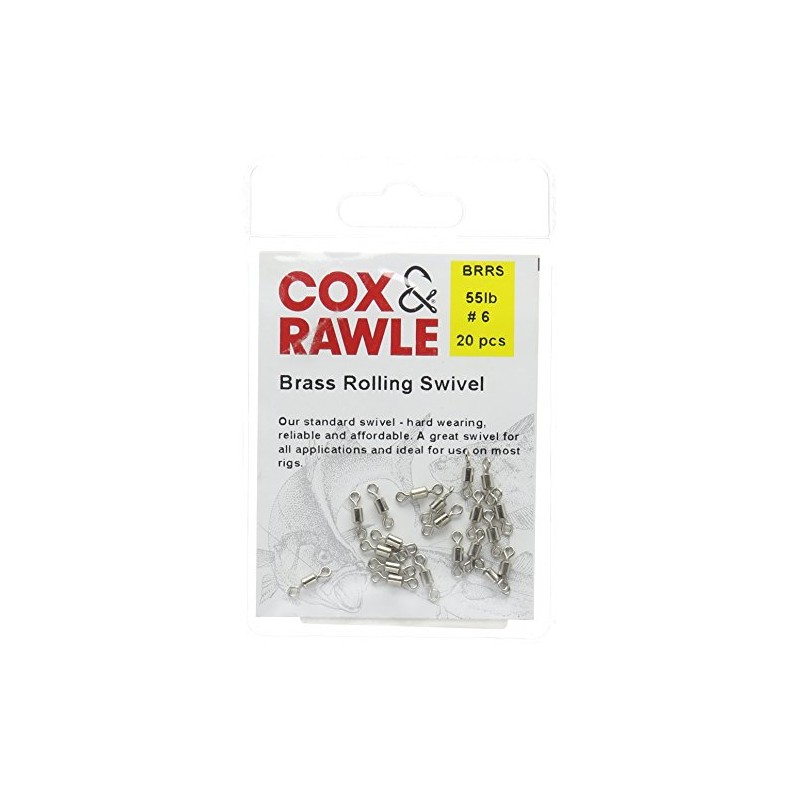 Cox & Rawle Brass Rolling Sea Fishing Swivels Size 6