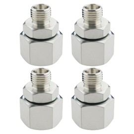 ECSiNG 4Pcs 15L(M22x1.5) - 8L (M14x1.5) Hydraulic Adaptor Male to Female Thread Swivel Adaptors Hydraulic Reduction Metric Light Reducing Fitting