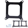 1 SET Black Carb Spacers, 1/2in Phenolic Carburetor Spacer Open