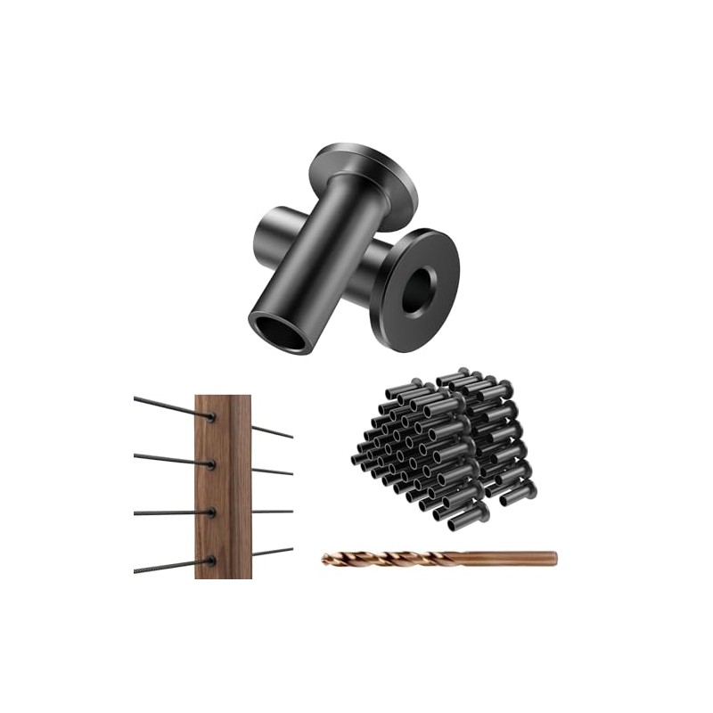 BLIKA 80 Pack Black Stainless Steel Protector Sleeves for 1/8"